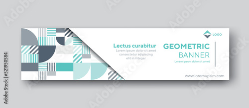 Banner design with geometric concept for your header, cover and linkedin photo