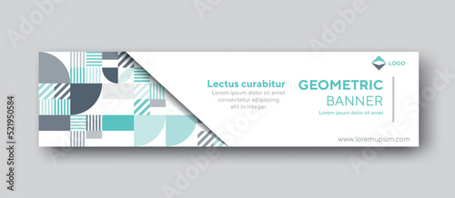 Banner design with geometric concept for your header, cover and linkedin