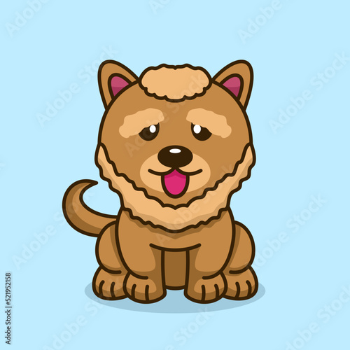 Cute baby dog premium vector illustration