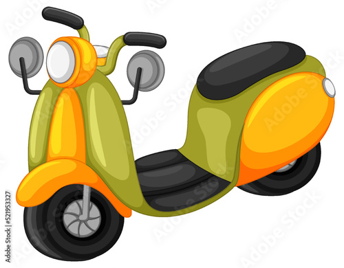Isolated scooter in cartoon design