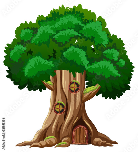 Big tree isolated cartoon