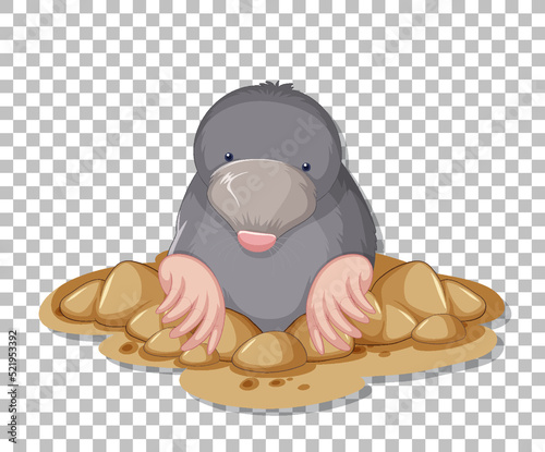 A mole in hole cartoon