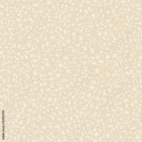 Ecru sherpa seamless pattern with fur texture. Sheepskin vector background. Cozy warm plaid. Fleece, velvet or flannel blanket. Faux animal wool swatch. Digital illustration