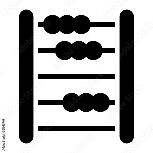 abacus glyph icon