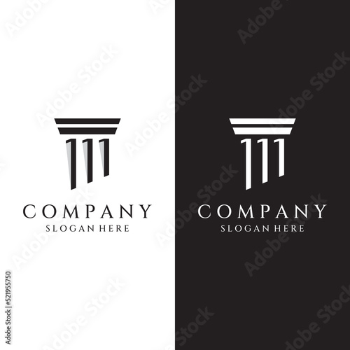 Museums, museum columns, museum lines, museum pillar logos. Museums with minimalist and modern concepts. Logos can be used for companies, museums and businesses.