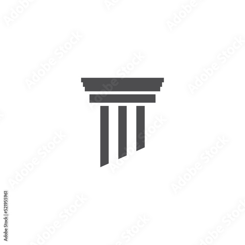 Museums, museum columns, museum lines, museum pillar logos. Museums with minimalist and modern concepts. Logos can be used for companies, museums and businesses.