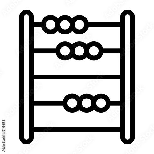 abacus line icon