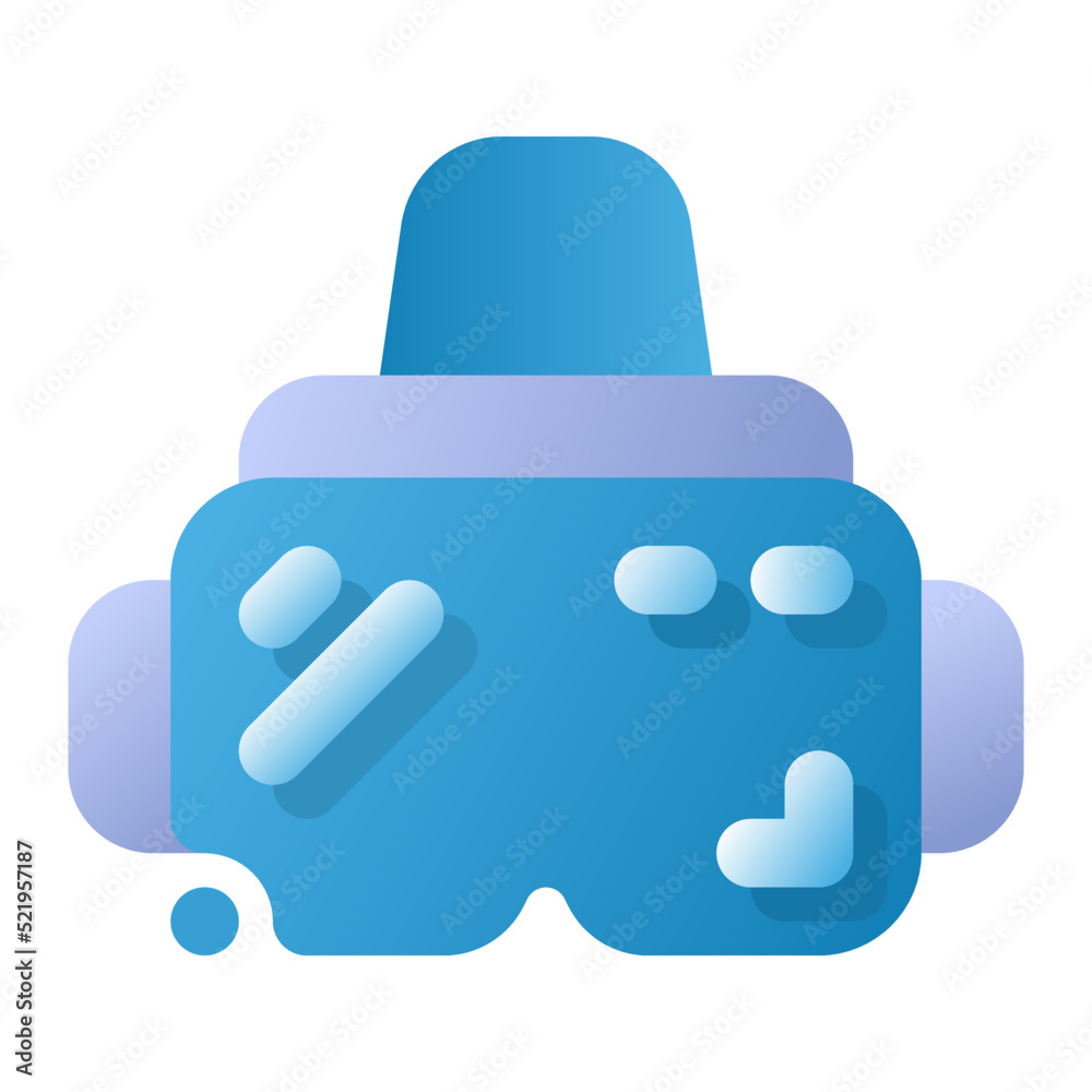 Vr Glasses Gradient Flat style icon vector design and illustration template Vr Glasses Gradient Flat style icon vector design and illustration template