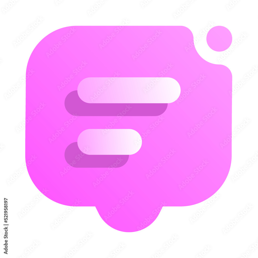 Chat Gradient Flat style icon vector design and illustration template