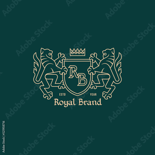 Lion heraldic emblem