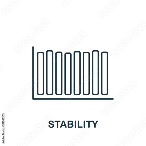 Stability icon. Monochrome simple icon for templates, web design and infographics