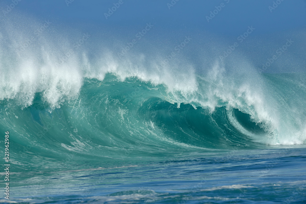 Large splashing breaking wave of Pacific Ocean Large splashing breaking wave of Pacific Ocean