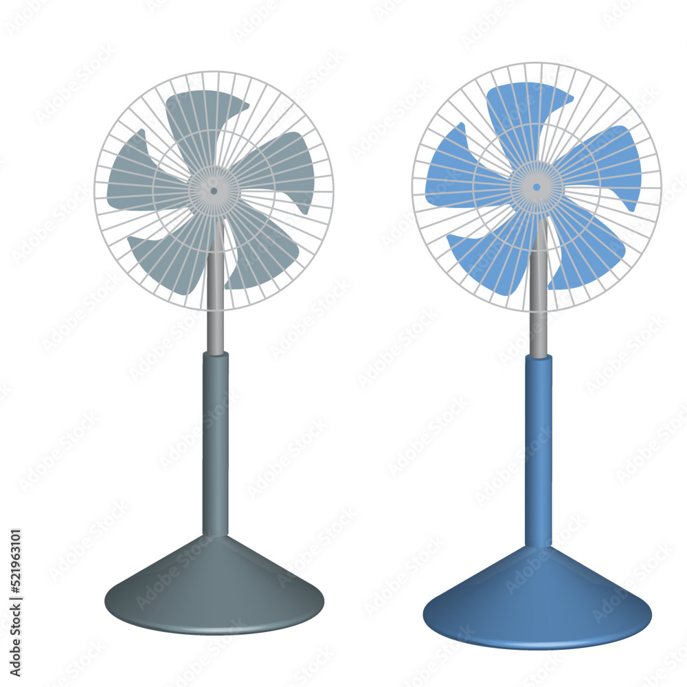 pedestal fan isolated with white background