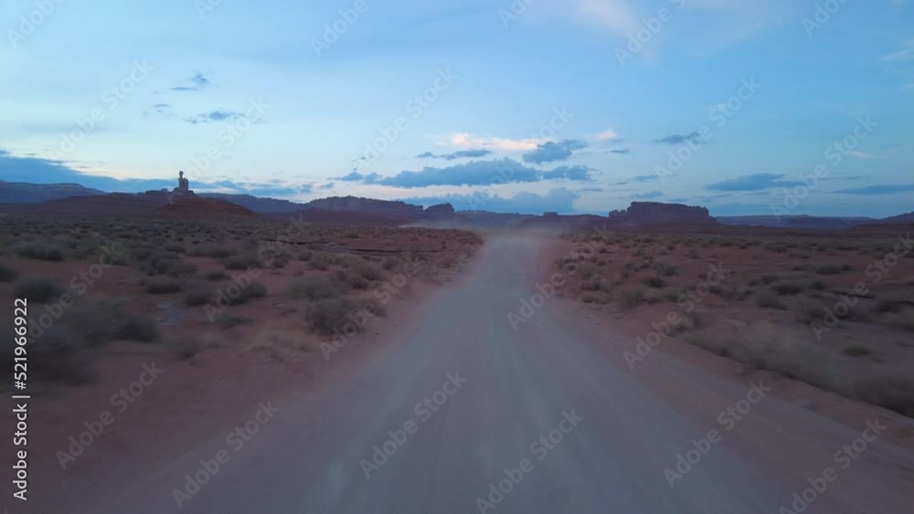 Driving Plate 4WD Off Road Utah Valley of the Gods Westbound Evening Multicam Set 02 Rear View Southwest USA Driving Plate 4WD Off Road Utah Valley of the Gods Westbound Evening Multicam Set 02 Rear View Southwest USA