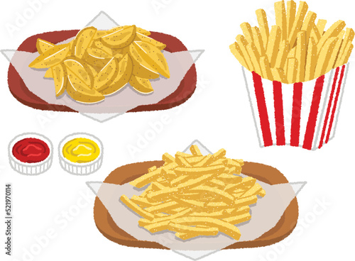 フライドポテトのイラスト