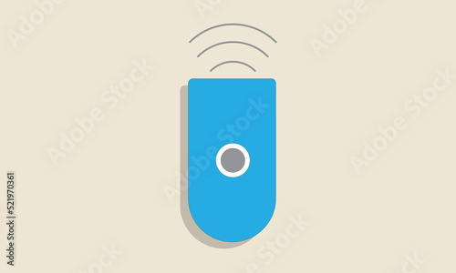 illustration of  wireless remote control electronic technology device 