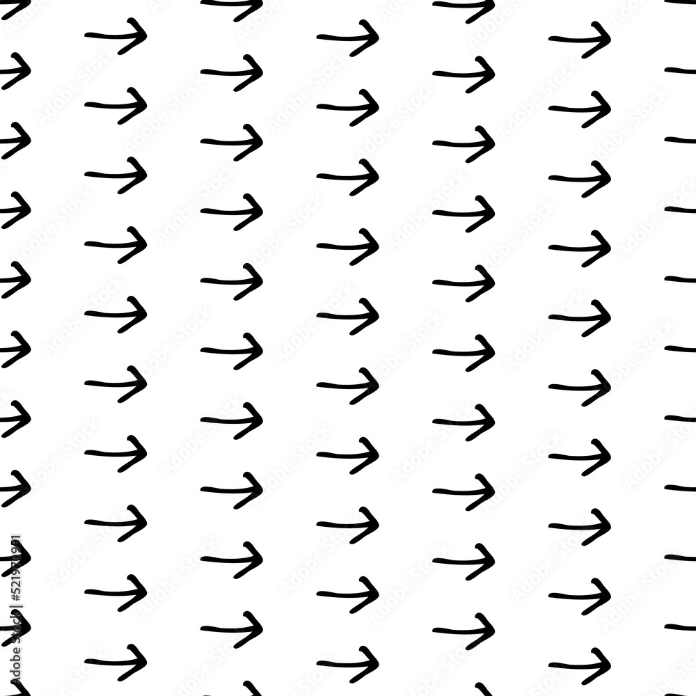 Seamless pattern with black hand drawn arrows Seamless pattern with black hand drawn arrows