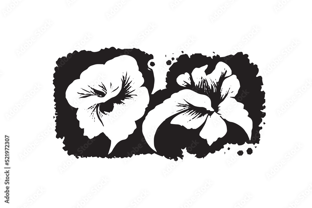 Floral Illustration Black and White Floral Illustration Black and White