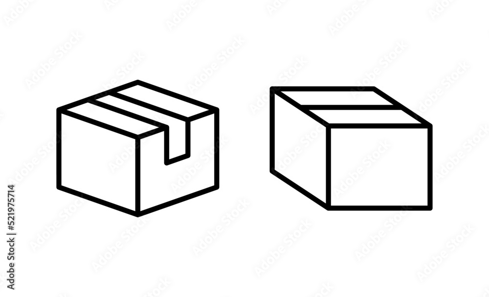 Box icon vector. box sign and symbol, parcel, package Box icon vector. box sign and symbol, parcel, package