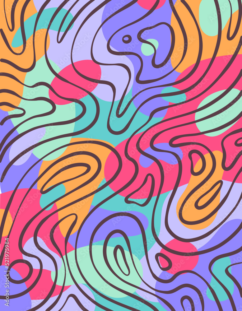 Poster with abstract geometric patterns Poster with abstract geometric patterns