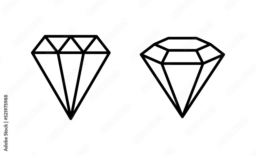 Diamond icon vector. diamond gems sign and symbol Diamond icon vector. diamond gems sign and symbol
