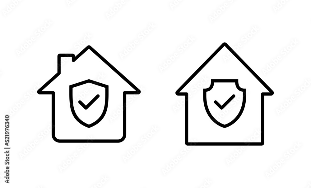 Fototapeta premium home insurance icon vector. home protection sign and symbol