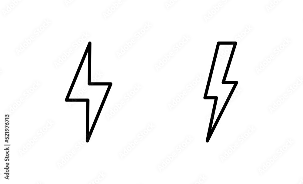 Lightning icon vector. electric sign and symbol. power icon. energy sign Lightning icon vector. electric sign and symbol. power icon. energy sign