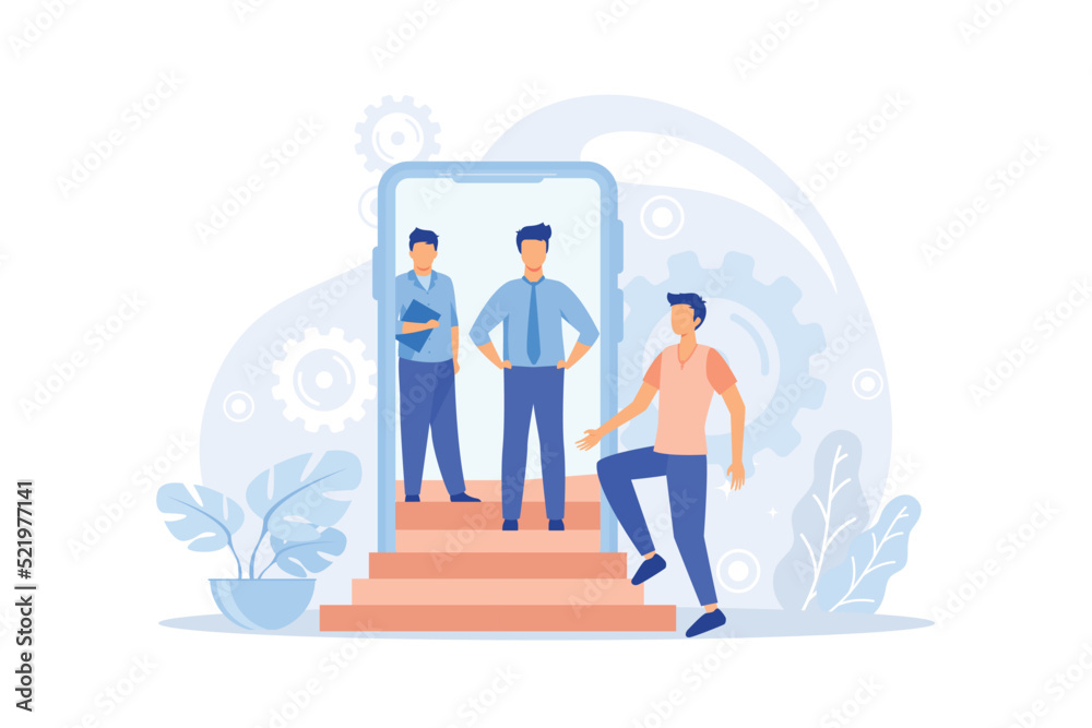 Man having a conference call with his business team online, telecommuting, remote work and business communications concept Man having a conference call with his business team online, telecommuting, remote work and business communications concept