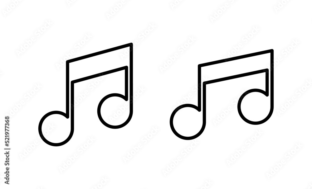 Music icon vector. note music sign and symbol Music icon vector. note music sign and symbol