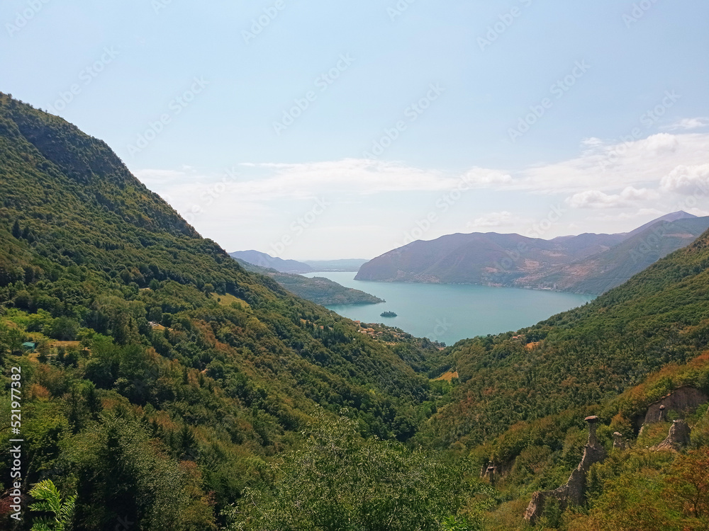 Lake Iseo, view from Piramidi of Zone (Brescia) - Italy