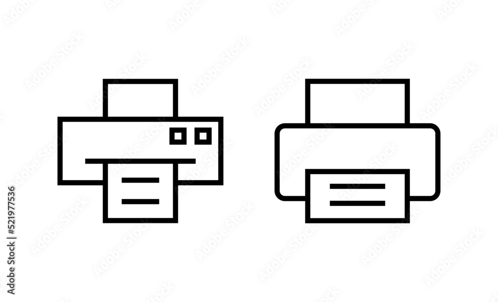 Print icon vector. printer sign and symbol Print icon vector. printer sign and symbol