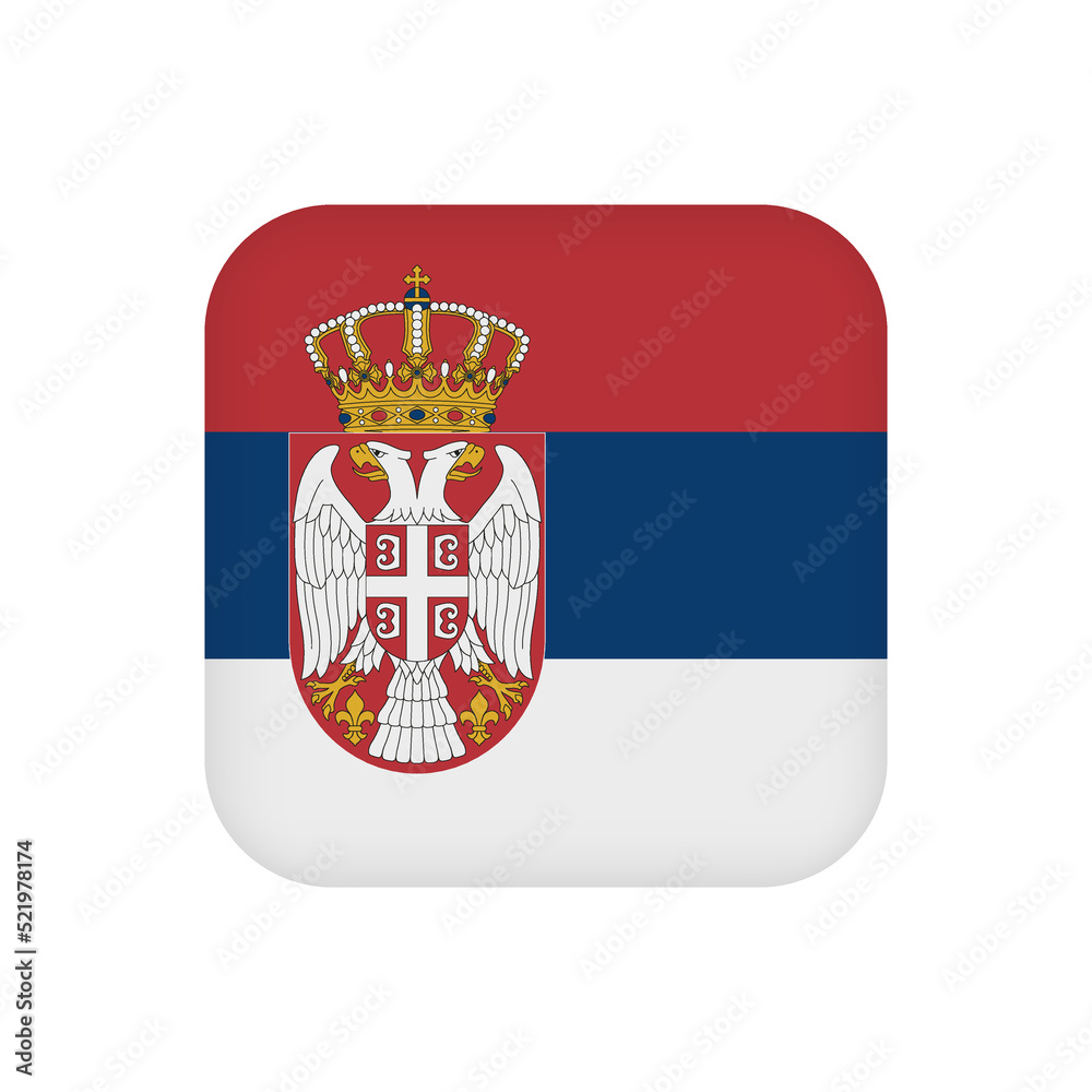 Obraz premium Serbia flag, official colors. Vector illustration.