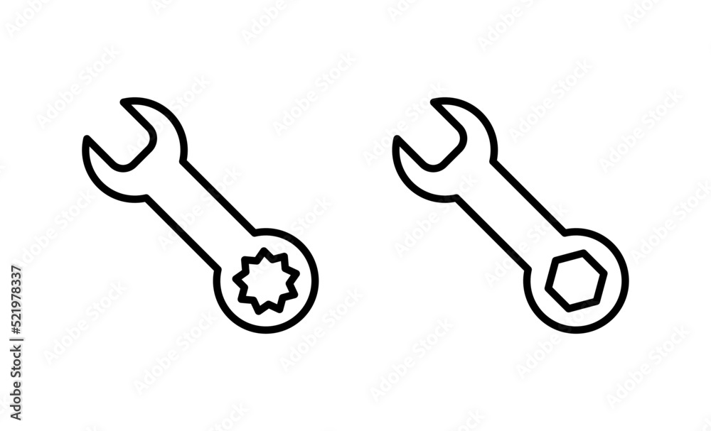 Naklejka premium Wrench icon vector. repair icon. tools sign and symbol