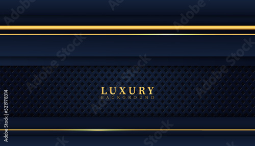 Abstract modern luxury dark blue gradient background,line golden 