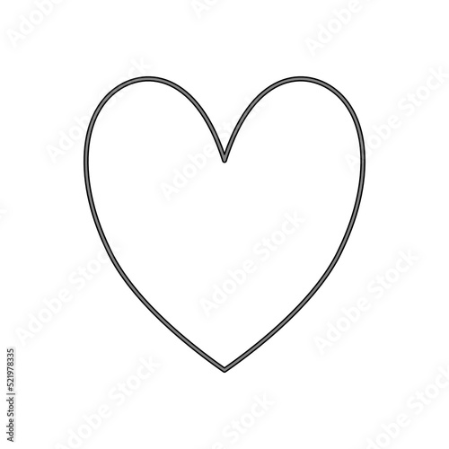 Collection of heart illustrations, love symbol icons set. Set of love illustrations with hearts vector