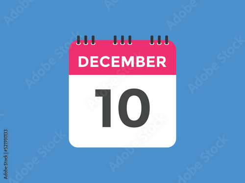 december 11 calendar reminder. 11th december daily calendar icon template. Calendar 11th december icon Design template. Vector illustration