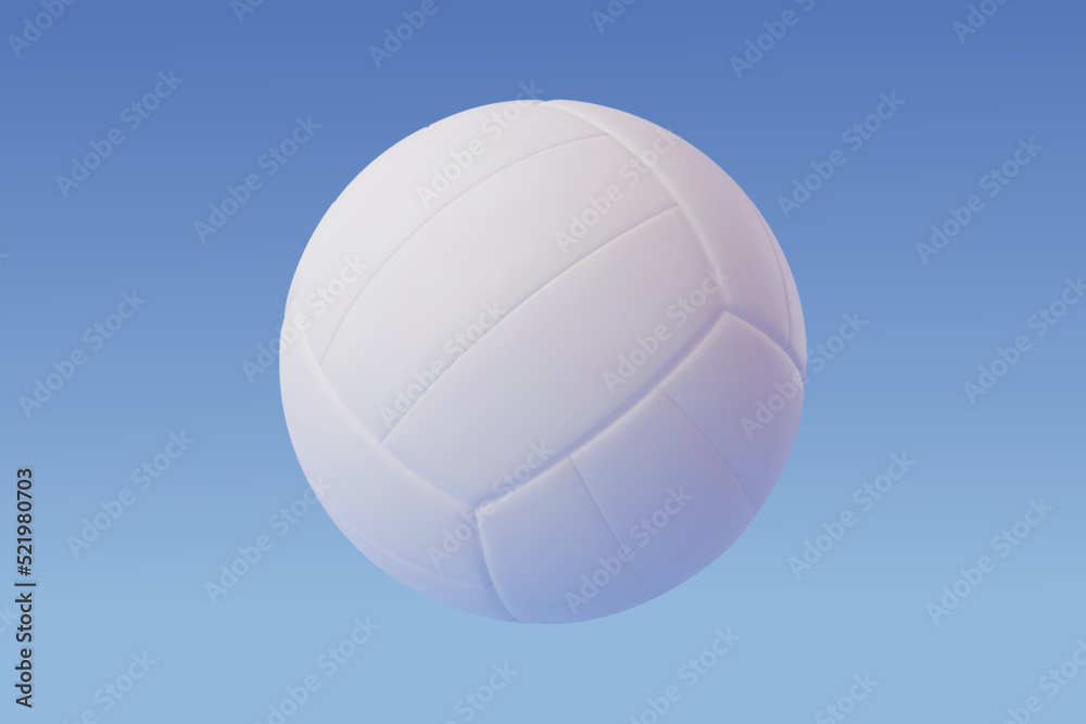 3d Vector white volleyball ball, Sport and Game competition concept.