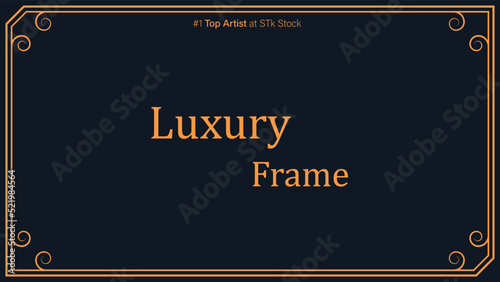 Luxury border frame background vector image.