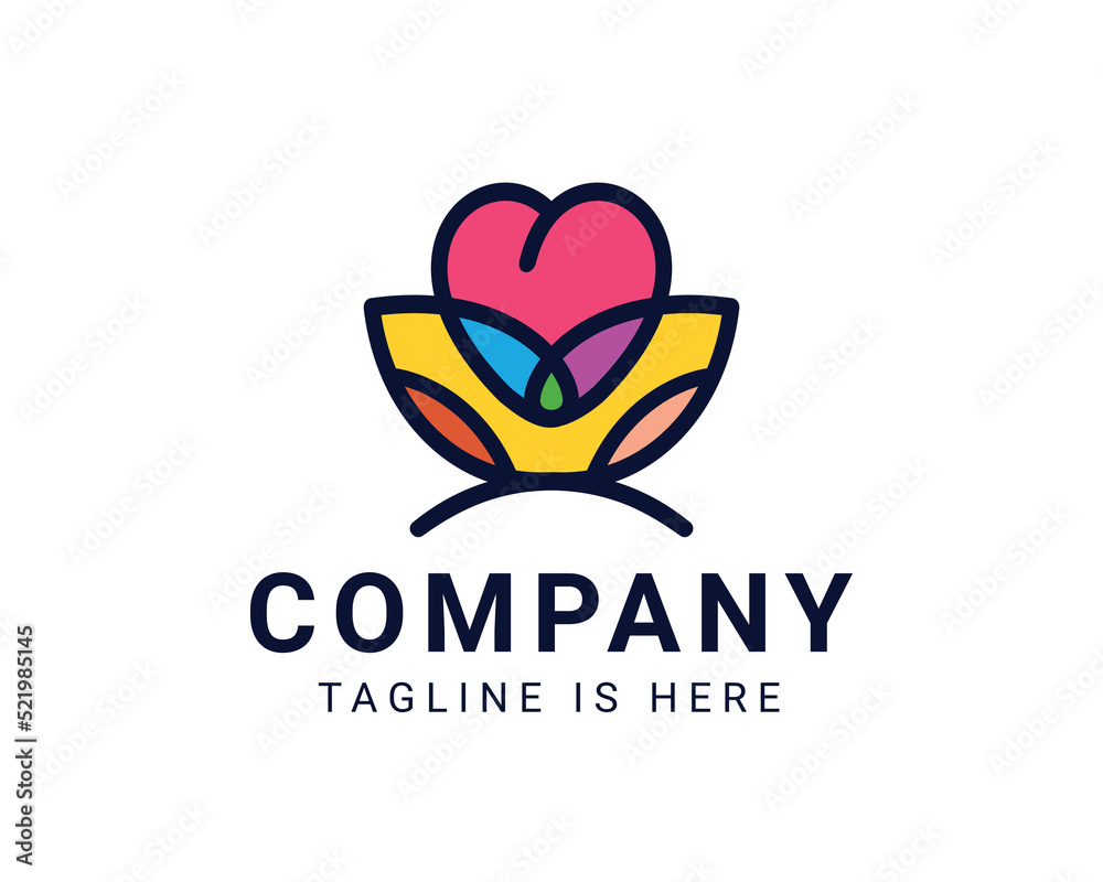 Flower beauty logo for company