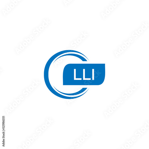 LLI letter design for logo and icon.LLI typography for technology, business and real estate brand.LLI monogram logo.vector illustration. photo