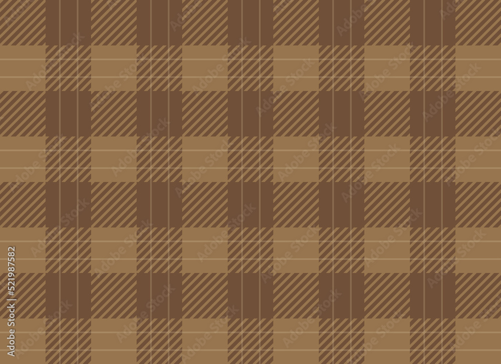 Tartan checked plaids brown color. Seamless fabric texture vintage style. Tartan checked plaids brown color. Seamless fabric texture vintage style.