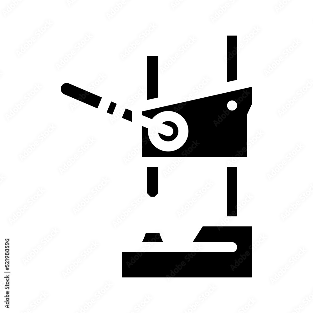 button press sewing glyph icon vector. button press sewing sign. isolated symbol illustration