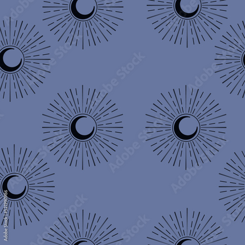 sun minimalist esoteric astrology witch seamless background