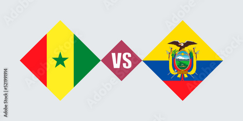 Free Download Senegal vs ecuador flag concept. Vector illustration. - GFXLoad