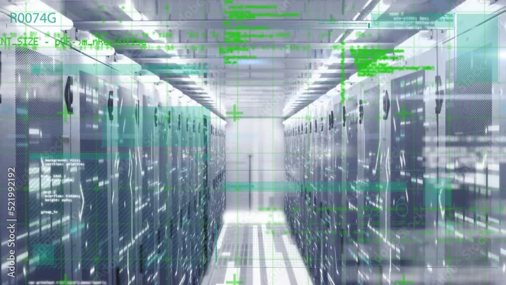 Animation of data processing over computer servers