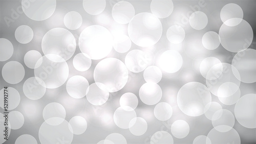 Abstract bokeh of white and gray color background, Vector, illustration
