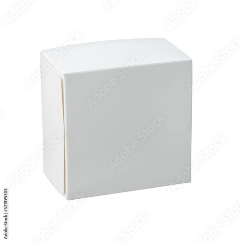 photo of white cardboard box for product design mock-up isolated on white background © the_lightwriter