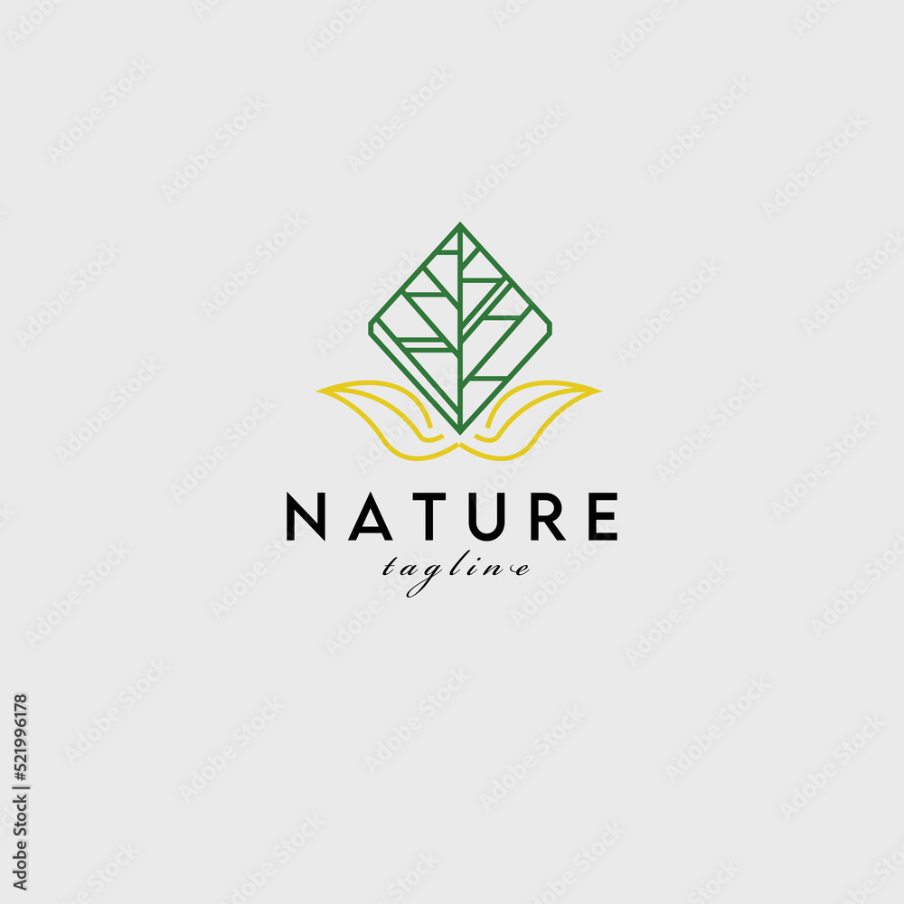 natural leaves logo vector design for use label symbol brand natural leaves logo vector design for use label symbol brand