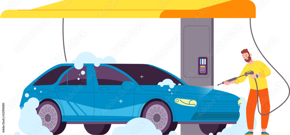 Carwash Stock Illustration - Download Image Now - Car Wash, Vector