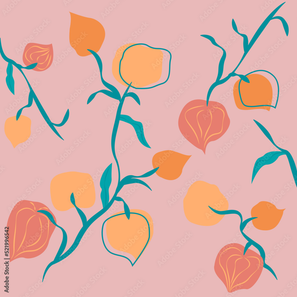 background with autumn leaves pattern 